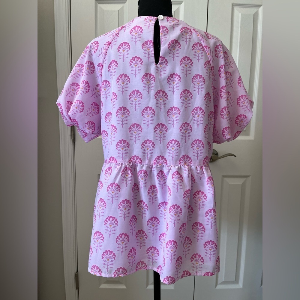 J Marie Floral Babydoll Top Size Medium - Picture 3 of 12